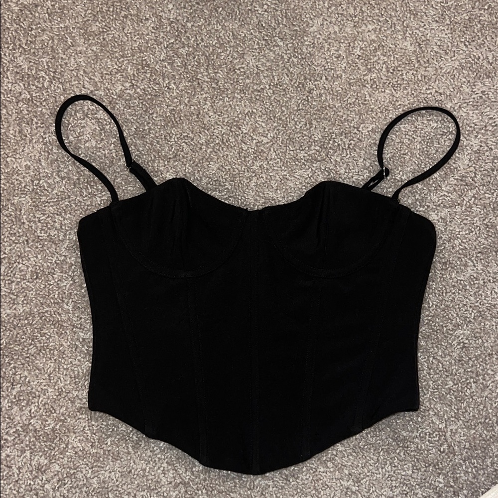 White Fox Black Women's Corset Top